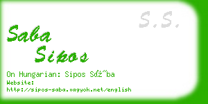 saba sipos business card
